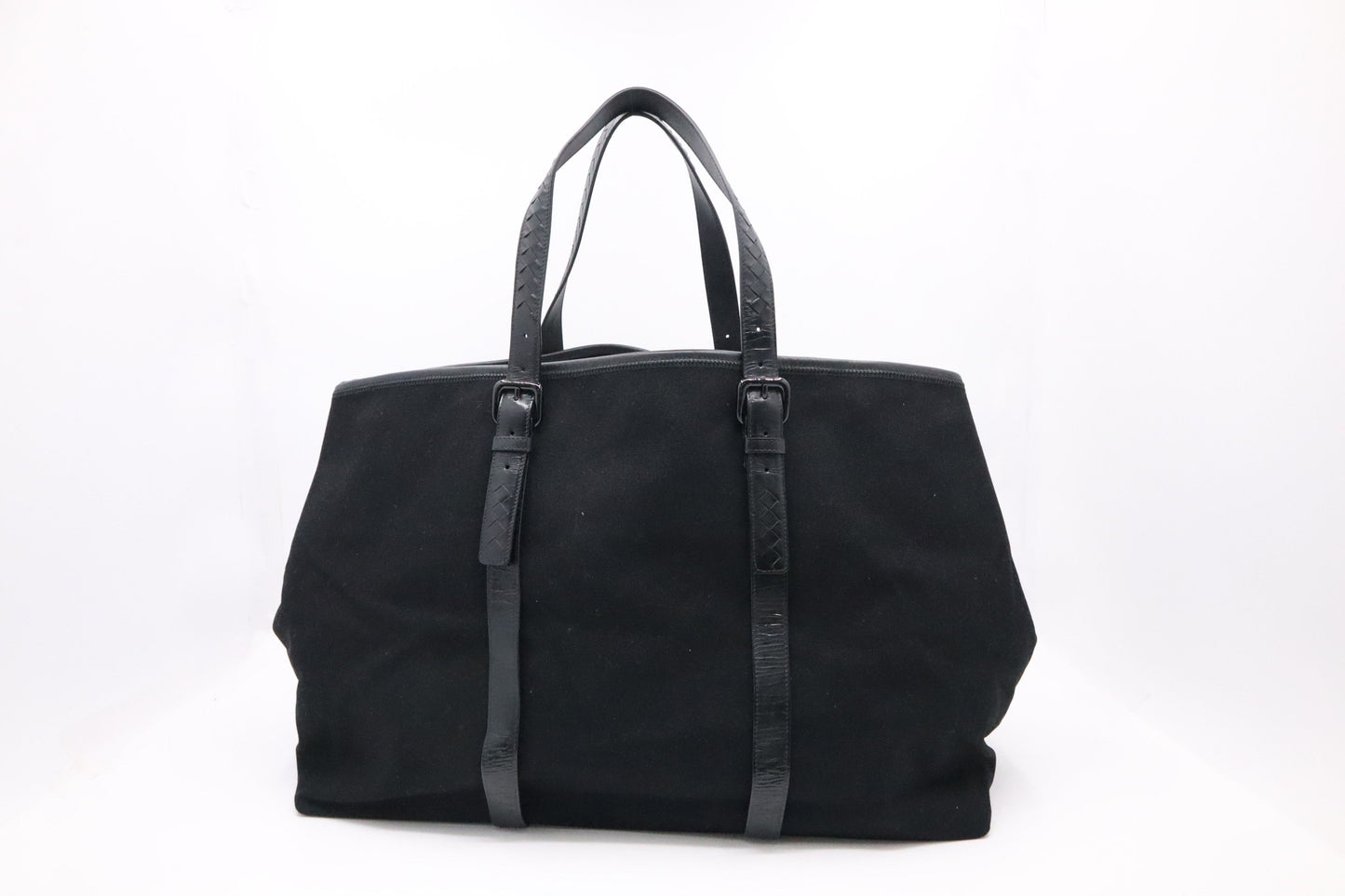 Bottega Veneta Travel Tote in Black Canvas