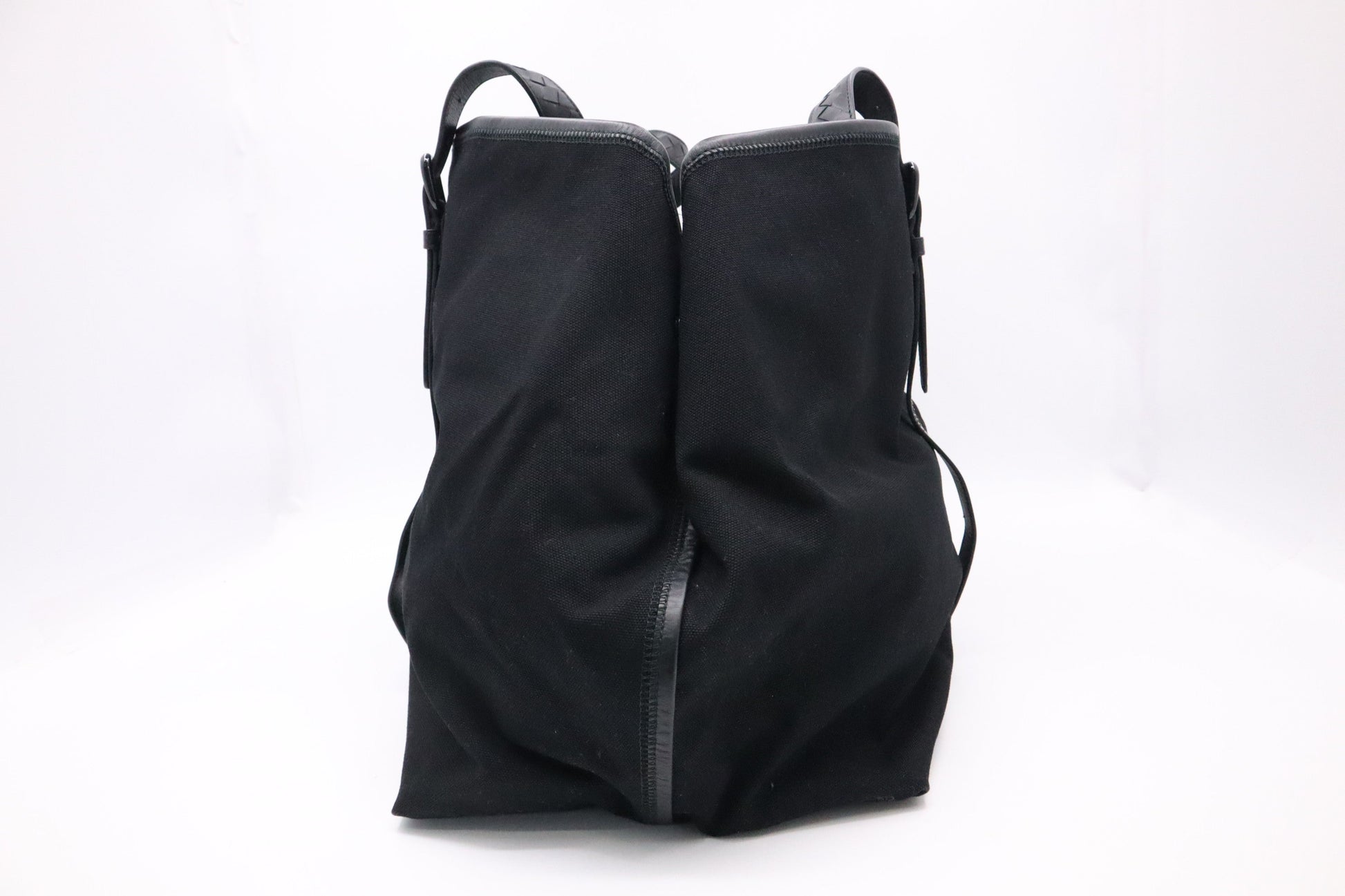 Bottega Veneta Travel Tote in Black Canvas