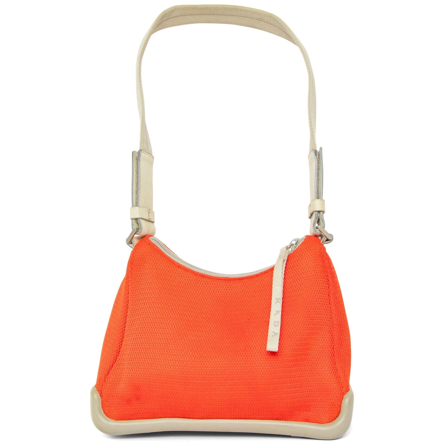 Prada Sports Red Mesh Nylon Shoulder Bag