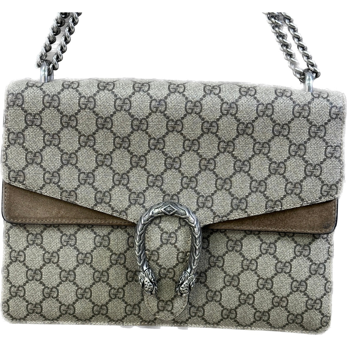 Gucci Monogram Chain Leather Shoulder Bag