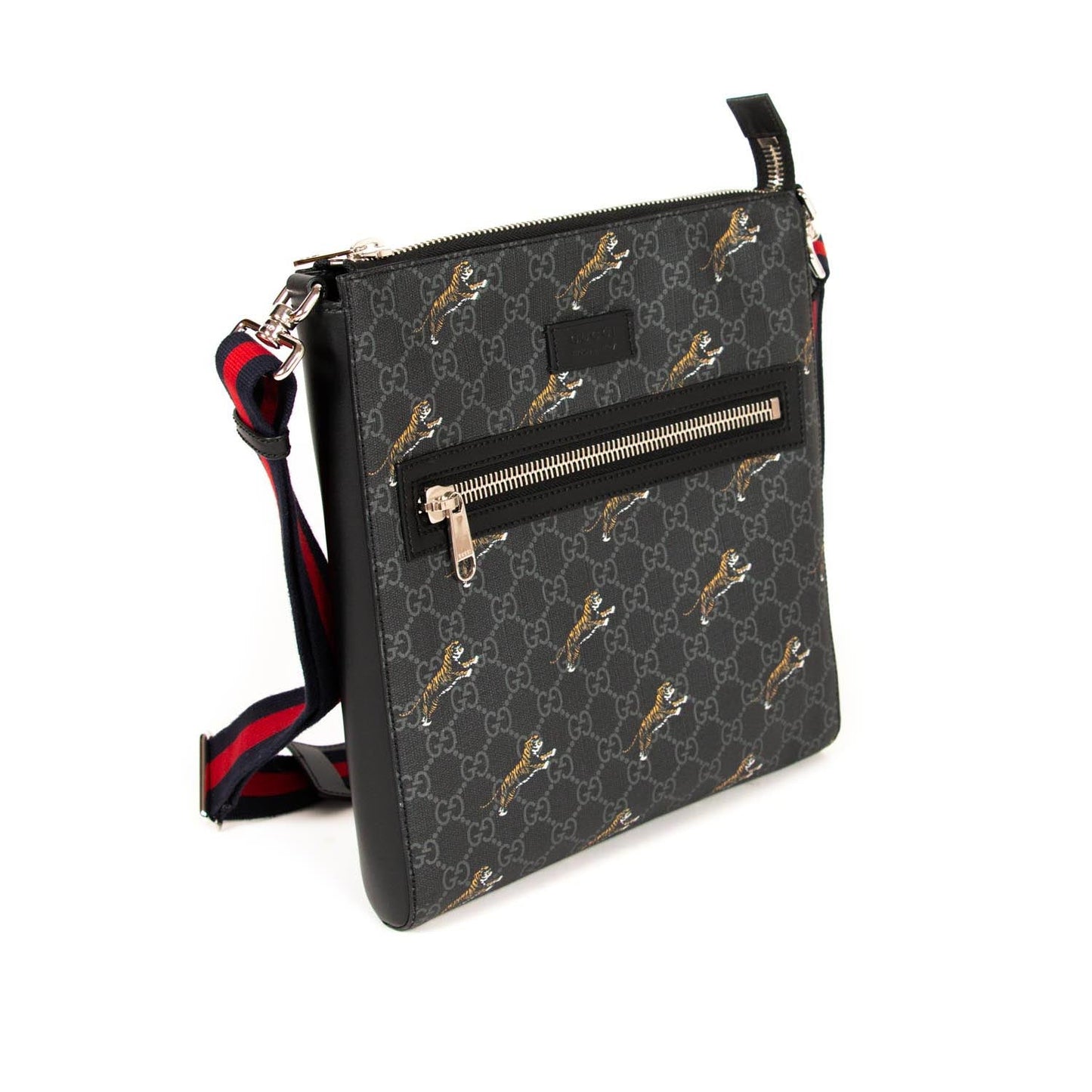 Gucci Leather Canvas Shoulder Bag Style 28