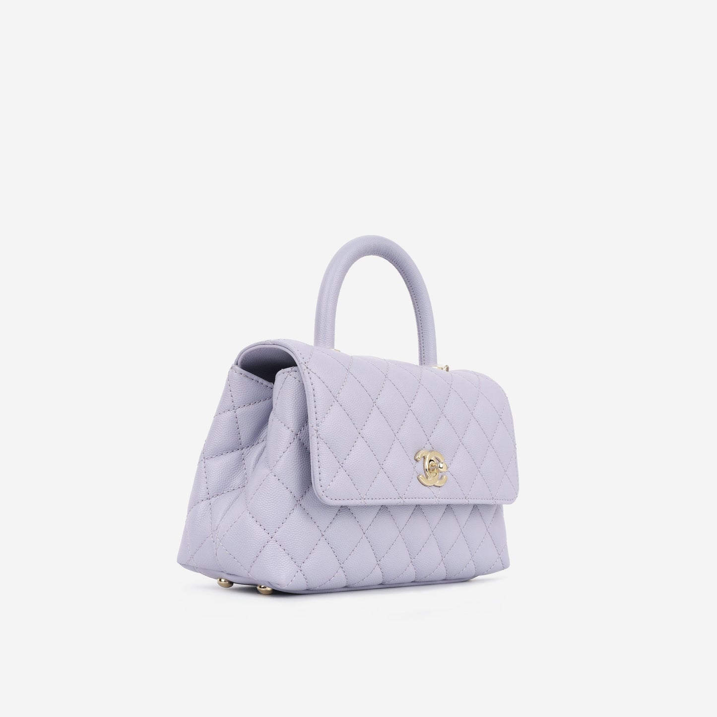 Chanel Small Coco Handle - Lavender Caviar