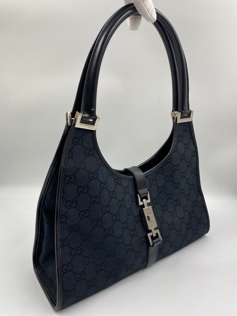 Gucci Jackie Leather Canvas Shoulder Bag Style 9
