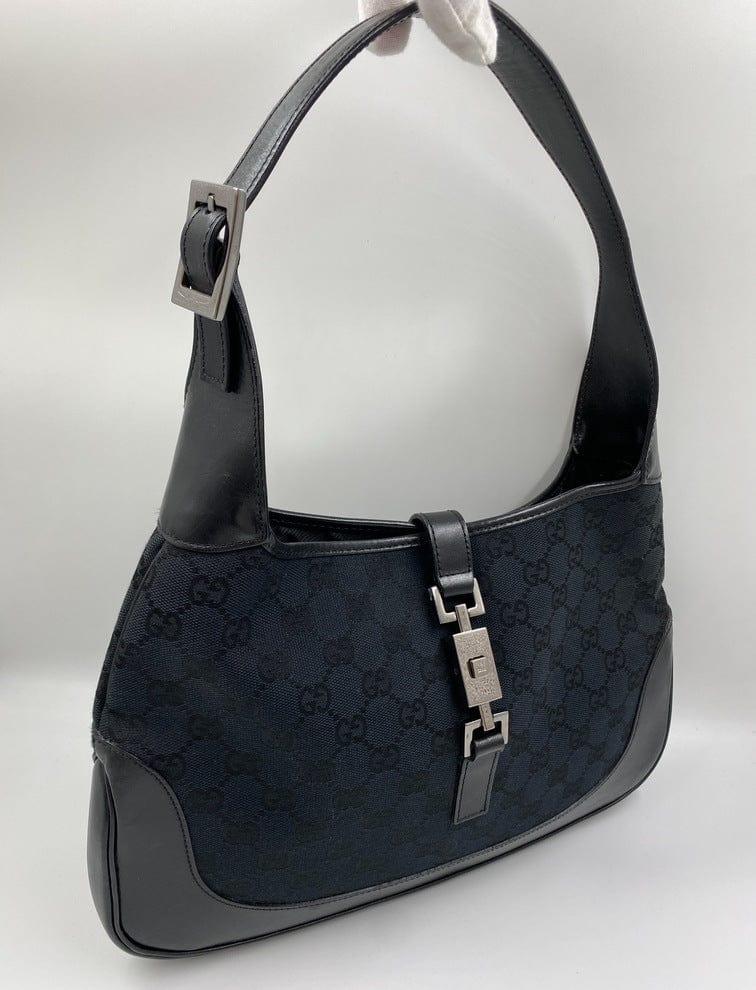 Gucci Jackie Leather Canvas Shoulder Bag Style 12
