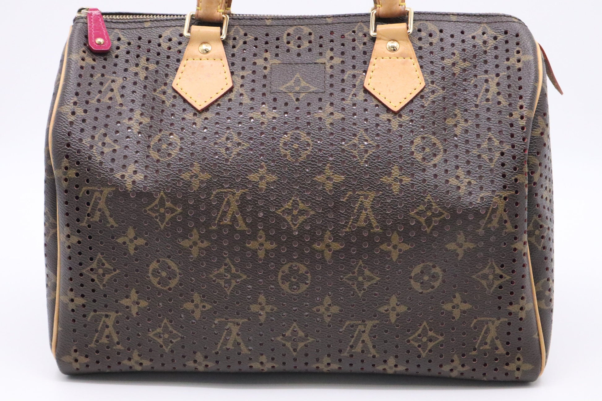 Louis Vuitton Speedy 30 in Pink and Perforated Monogram Canvas