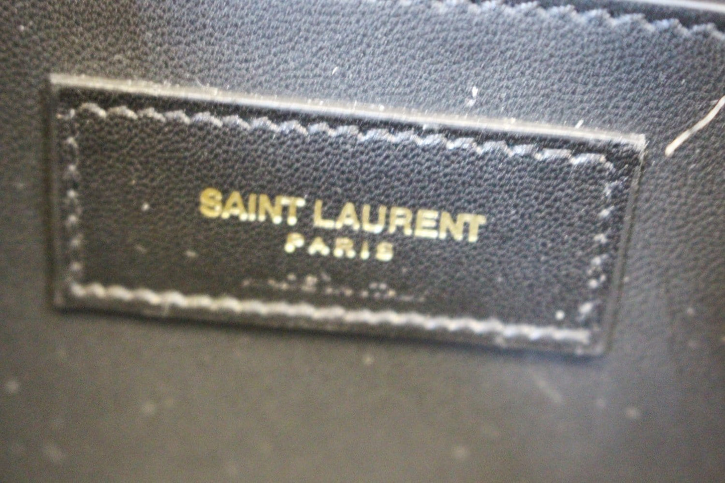 SAINT LAURENT Kate Black Leather Chain Clutch Crossbody Bag