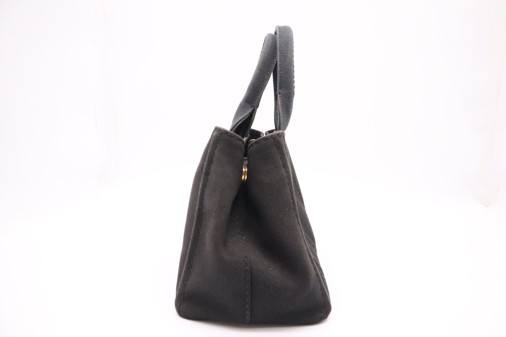 Prada Canapa Small in Black Canvas