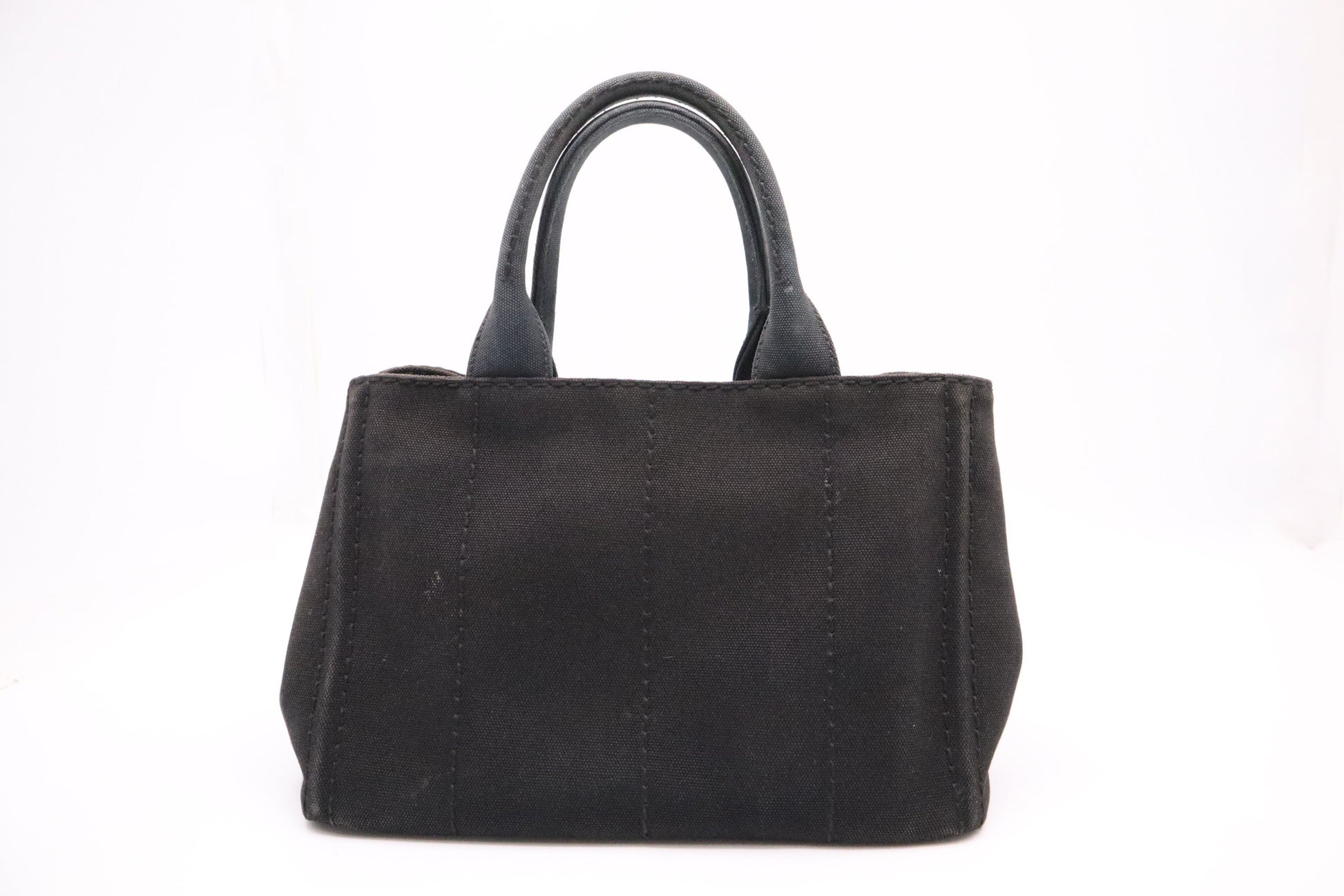 Prada Canapa Small in Black Canvas