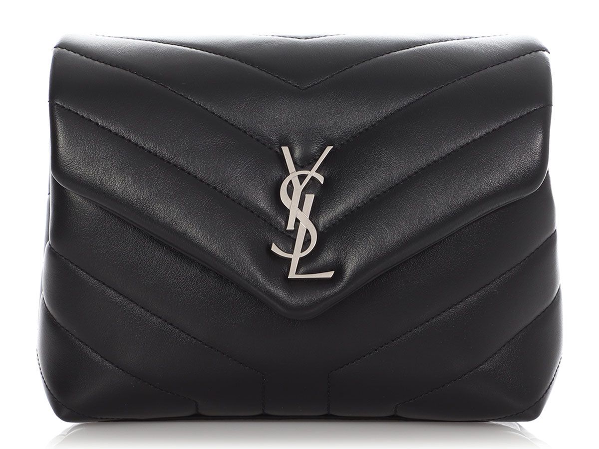 Saint Laurent Black MatelassÃÂ© Loulou Toy Bag
