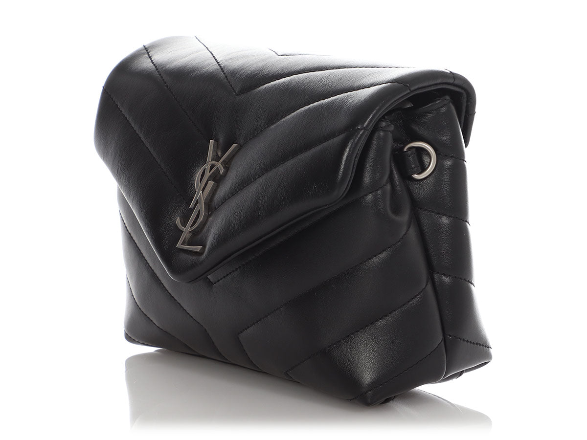 Saint Laurent Black MatelassÃÂ© Loulou Toy Bag