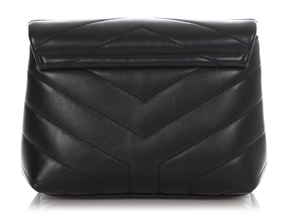 Saint Laurent Black MatelassÃÂ© Loulou Toy Bag