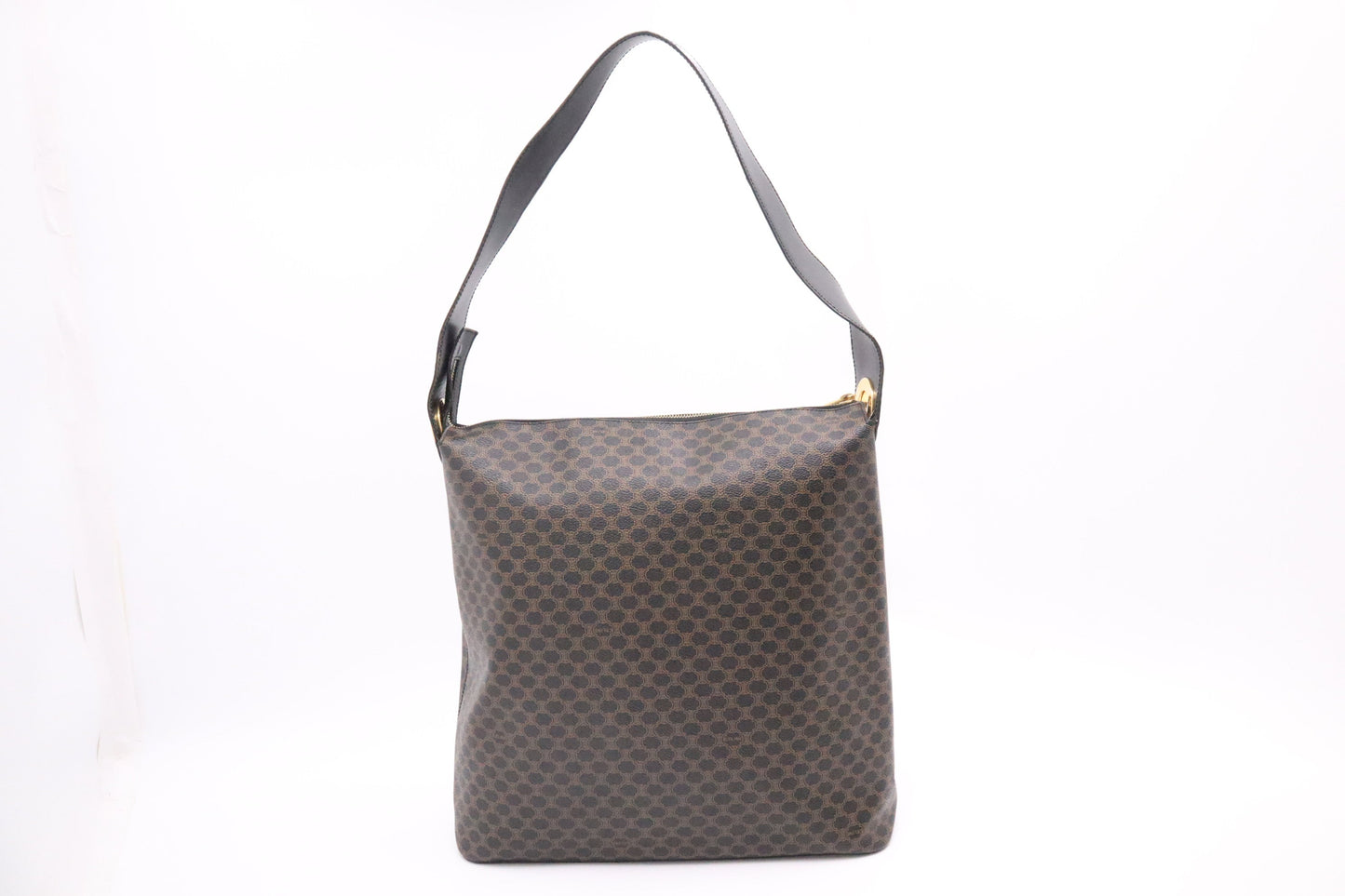 Celine Shoulder Bag in Black Macadam Canvas