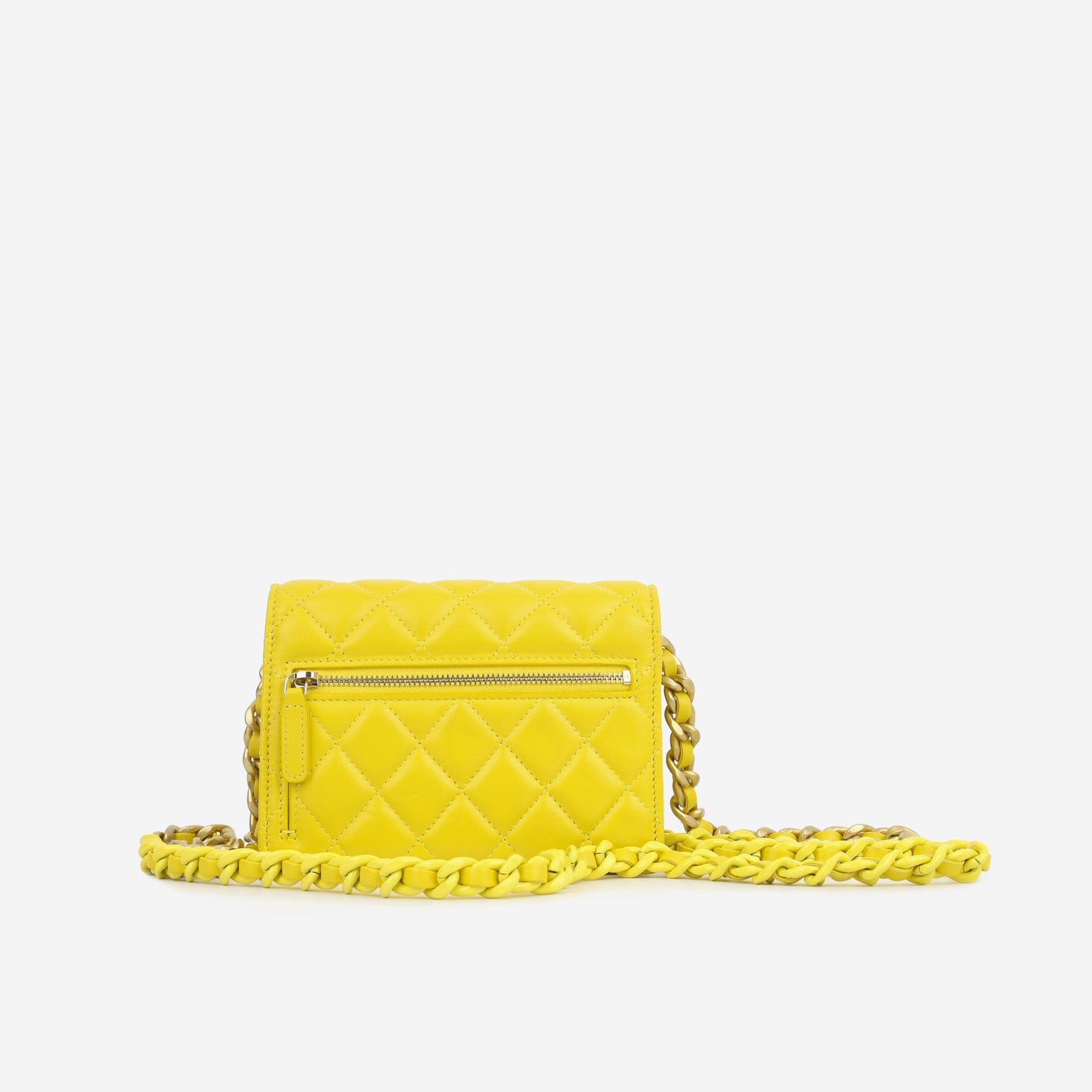 Chanel Seasonal Lacquer Chain Flap - Yellow
