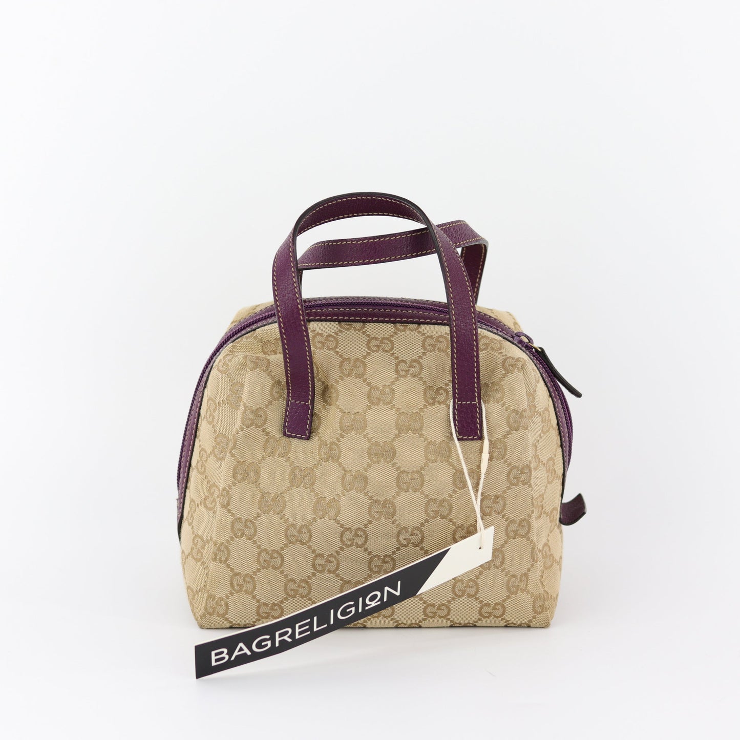 Gucci Monogram Leather Canvas Shoulder Bag