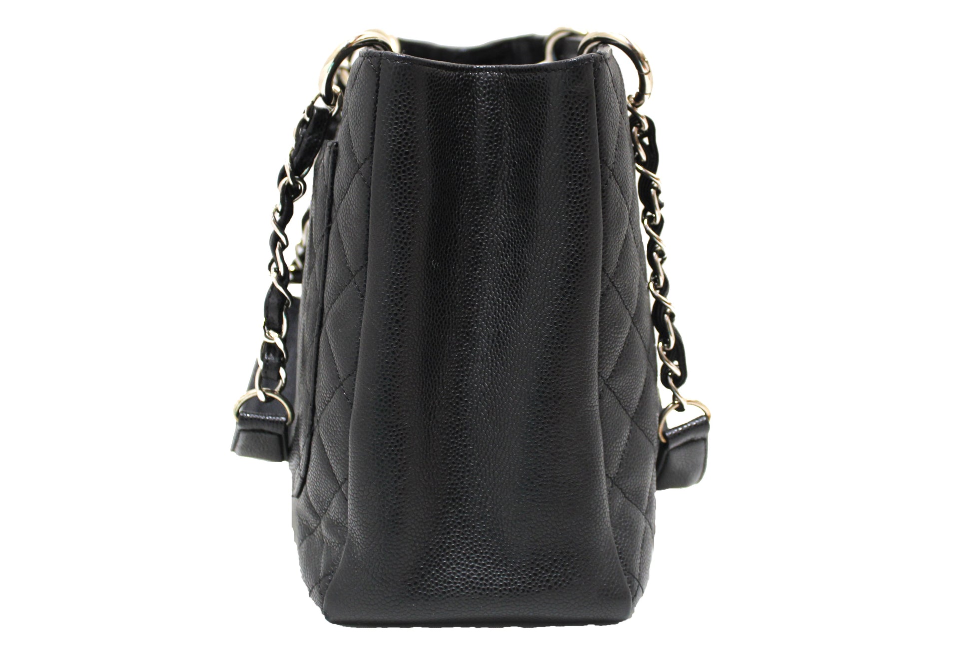 Chanel Black Quilted Caviar Leather Grand Shopper Tote Shoulder Bag