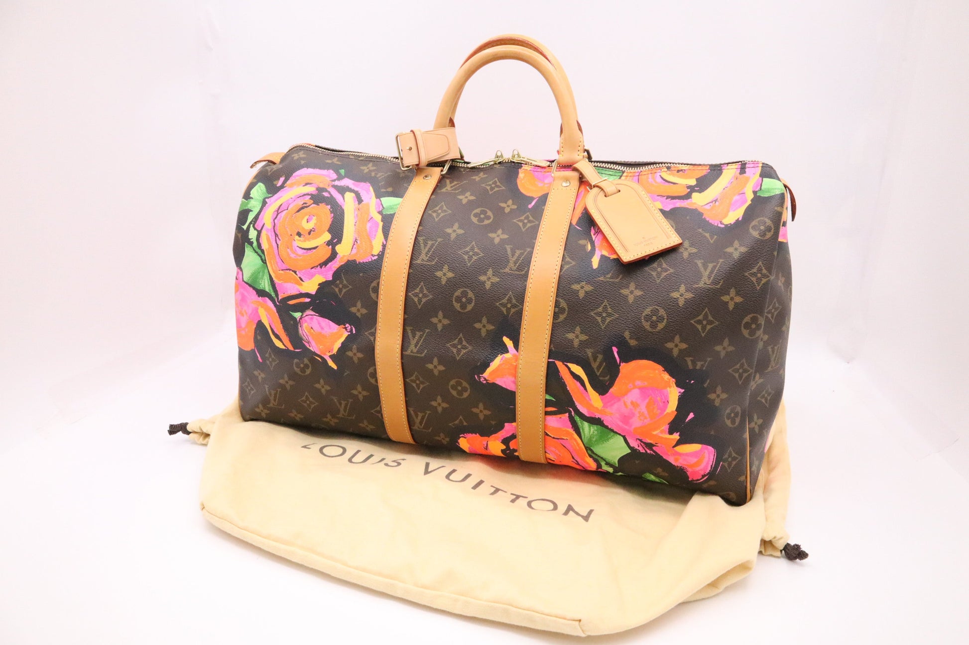 Louis Vuitton x Stephen Spro Keepall 50 in Roses Monogram Canvas