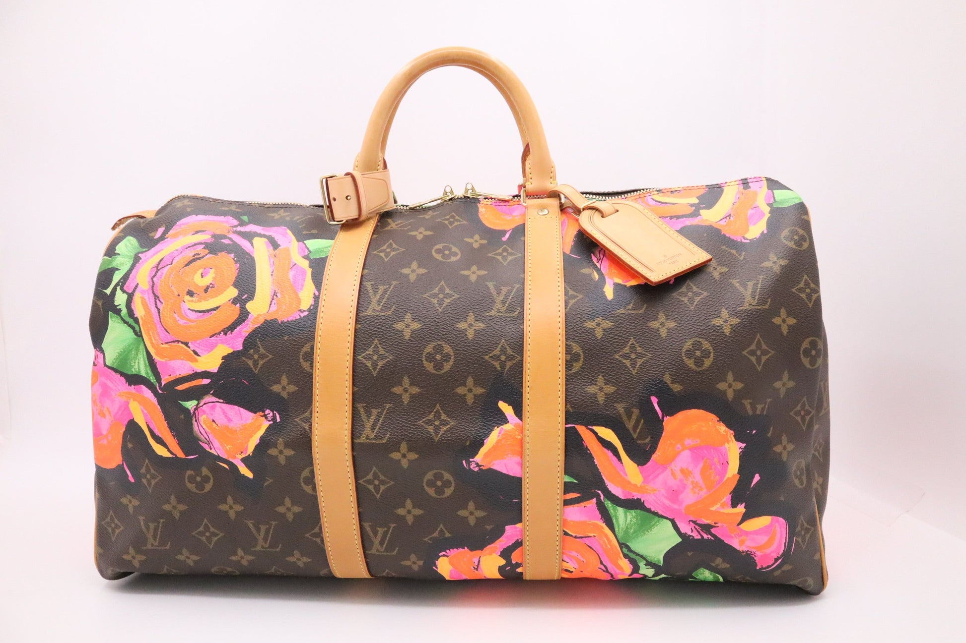 Louis Vuitton x Stephen Spro Keepall 50 in Roses Monogram Canvas