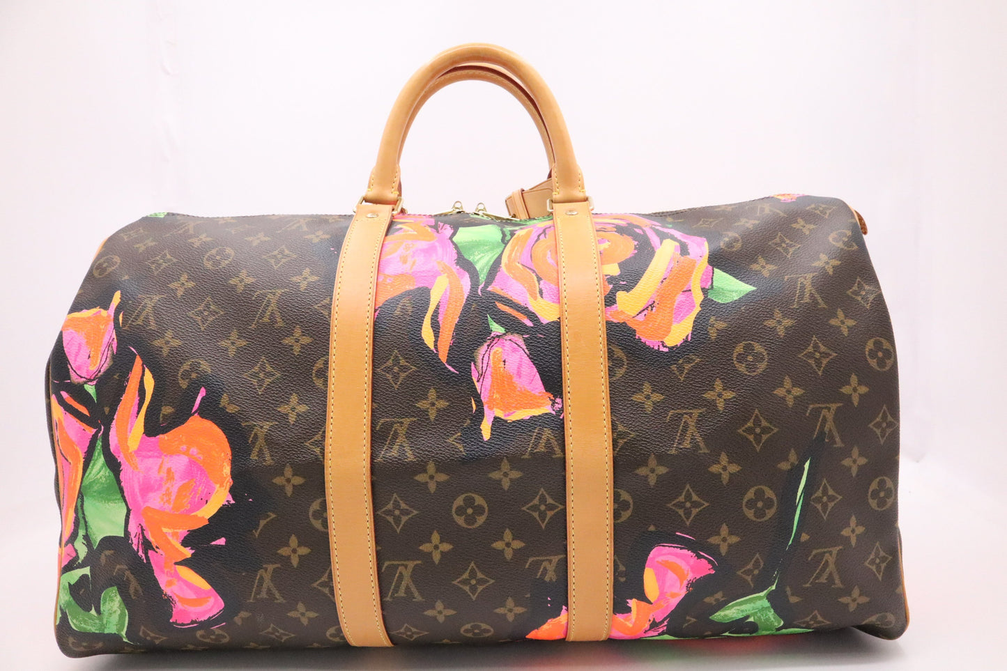 Louis Vuitton x Stephen Spro Keepall 50 in Roses Monogram Canvas