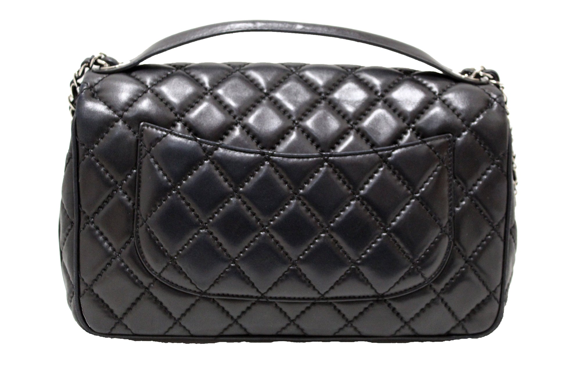 Chanel Black Quilted Lambskin Easy Carry Jumbo Flap Bag