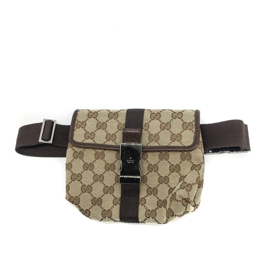 Gucci Monogram Leather Canvas Shoulder Bag