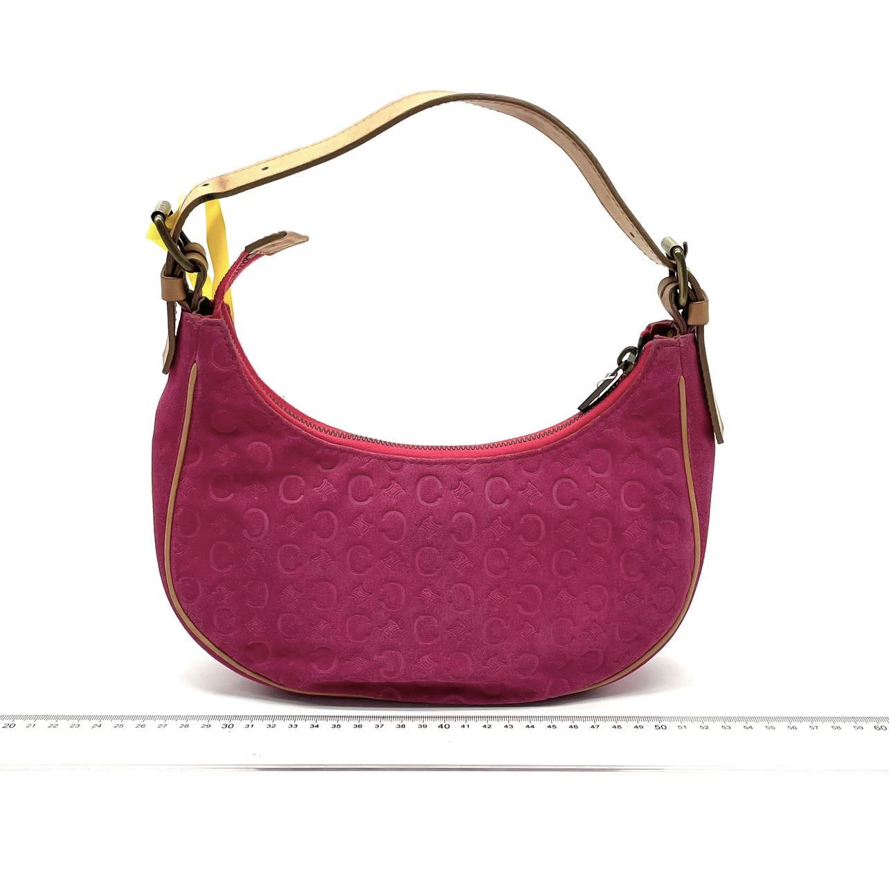 Celine Ava Hobo Pink Fuschia Suede Leather Shoulder Bag