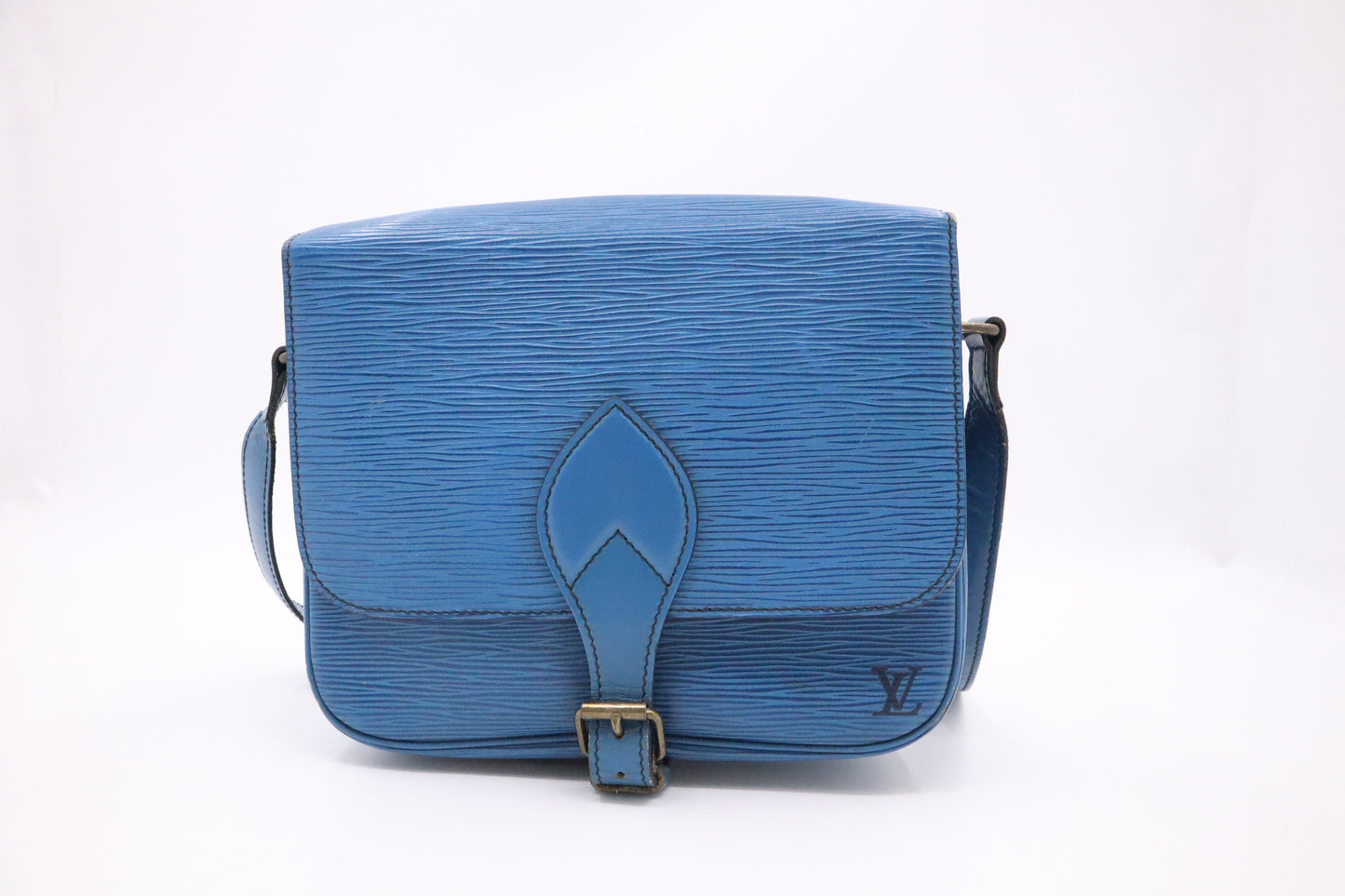Louis Vuitton Cartouchiere MM in Blue Epi Leather