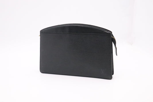 Louis Vuitton Clutch Bag in Black Epi Trousse Crete Leather