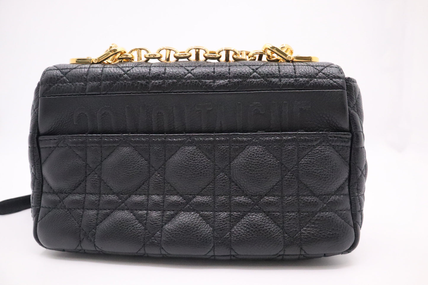 Dior Small Caro Crossbody in Black Cannage Leather