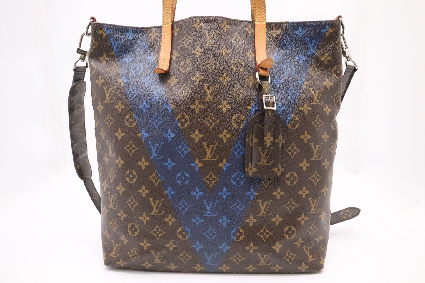 Louis Vuitton Cabas V Line in Monogram and Blue Canvas