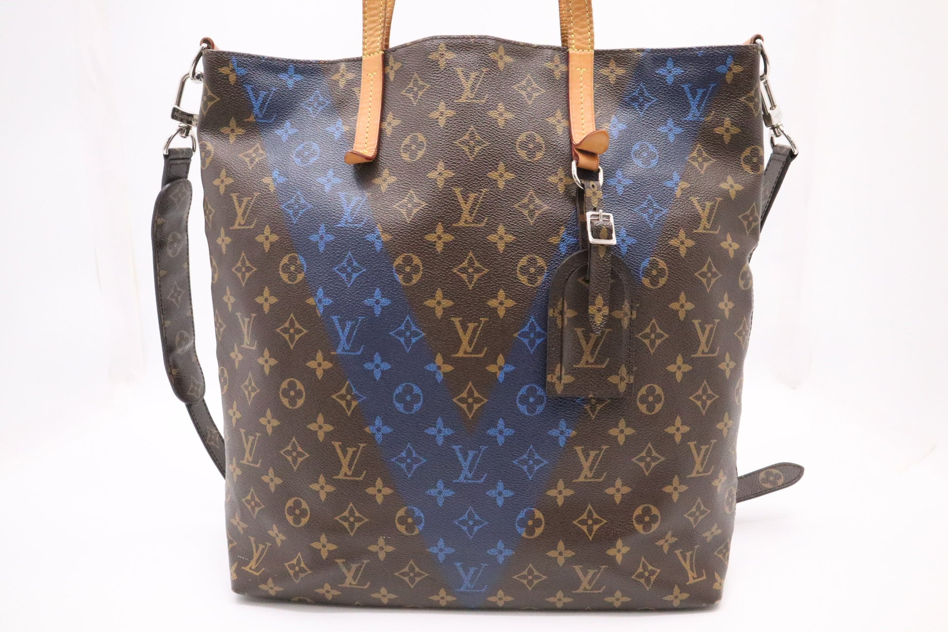 Louis Vuitton Cabas V Line in Monogram and Blue Canvas