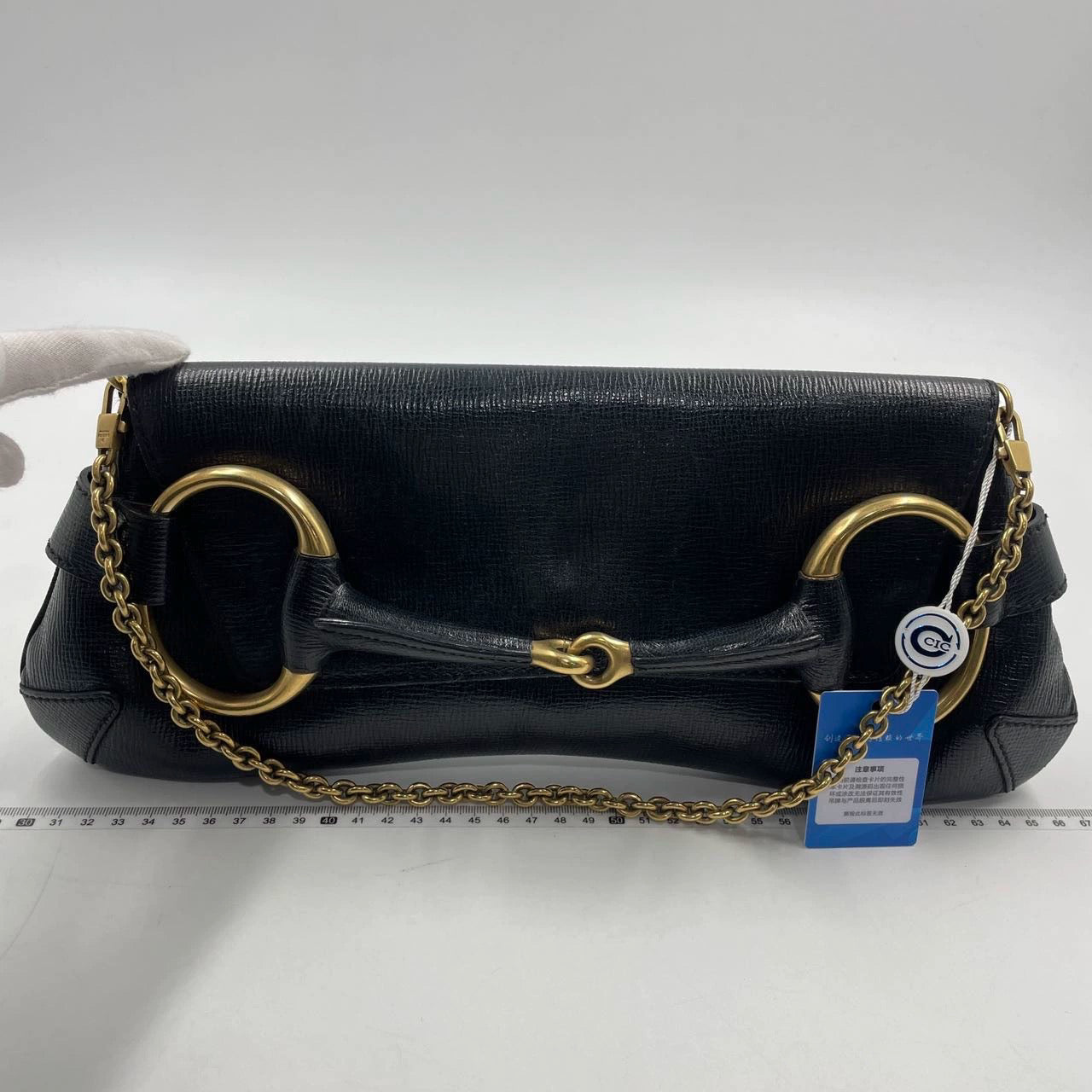 Gucci Horsebit 1955 Chain Shoulder bag Large Black Leather