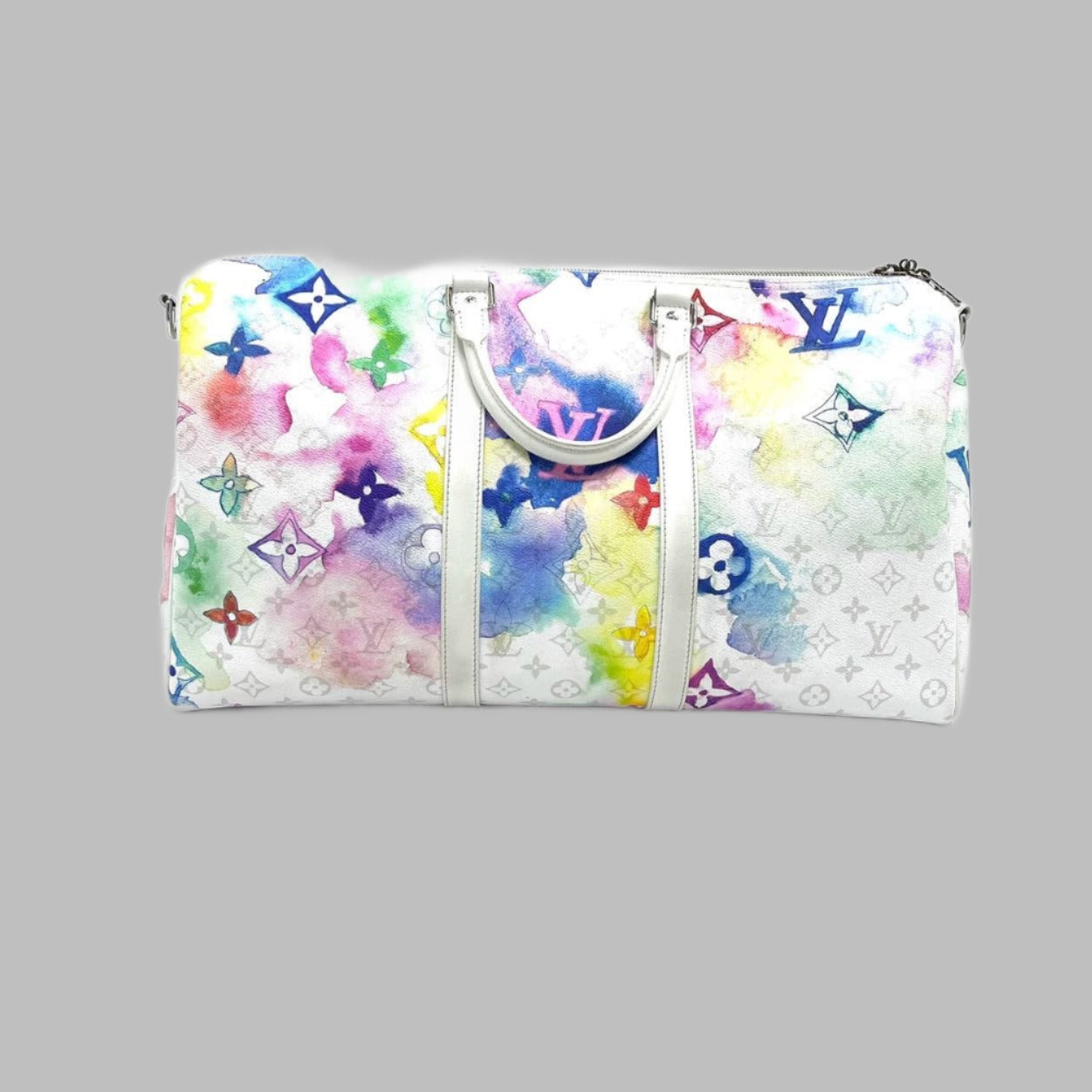 Louis Vuitton Keepall 50 Watercolor on White Monogram