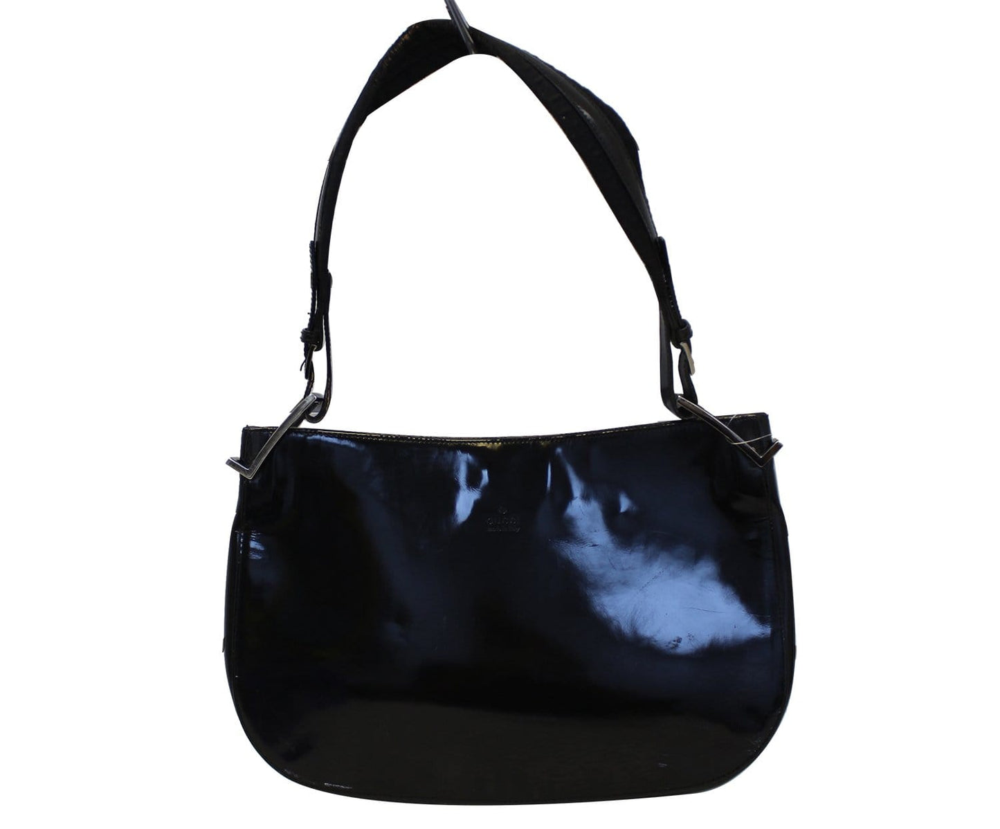 GUCCI Black Leather Hobo Shoulder Bag -
