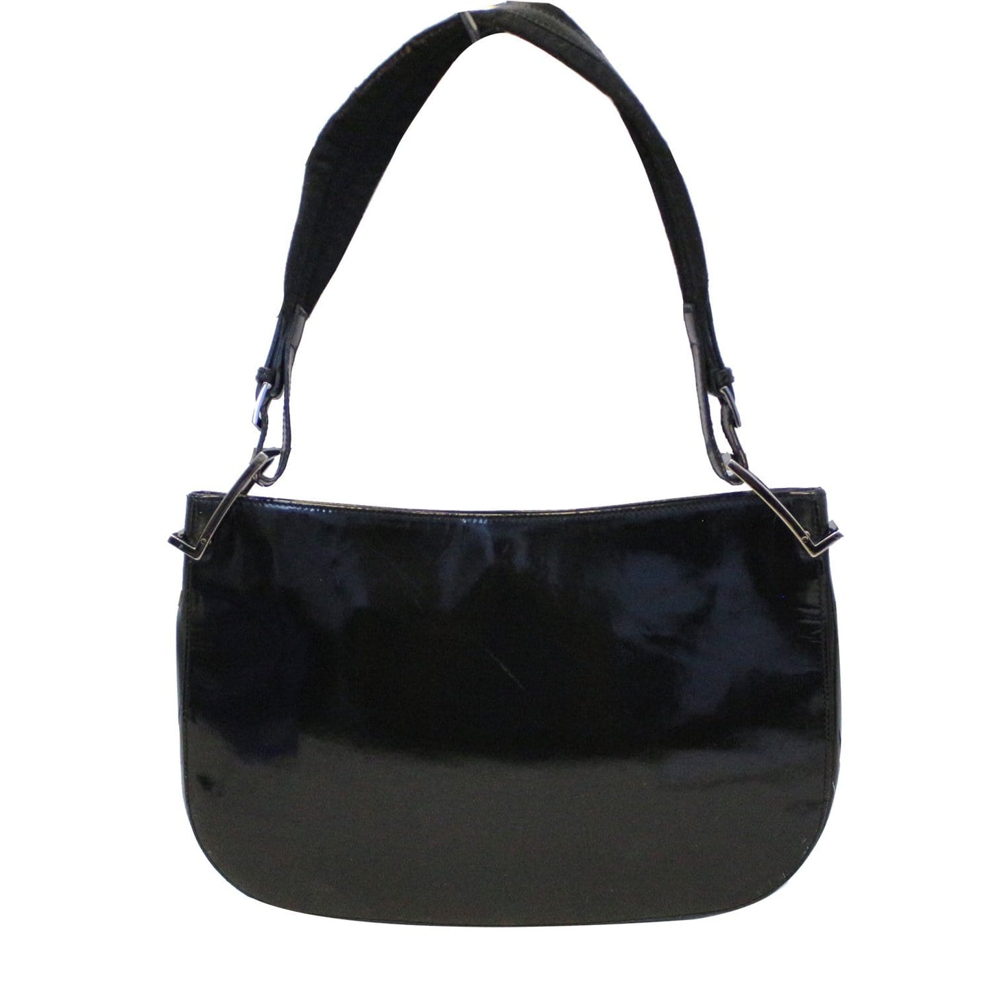 GUCCI Black Leather Hobo Shoulder Bag -