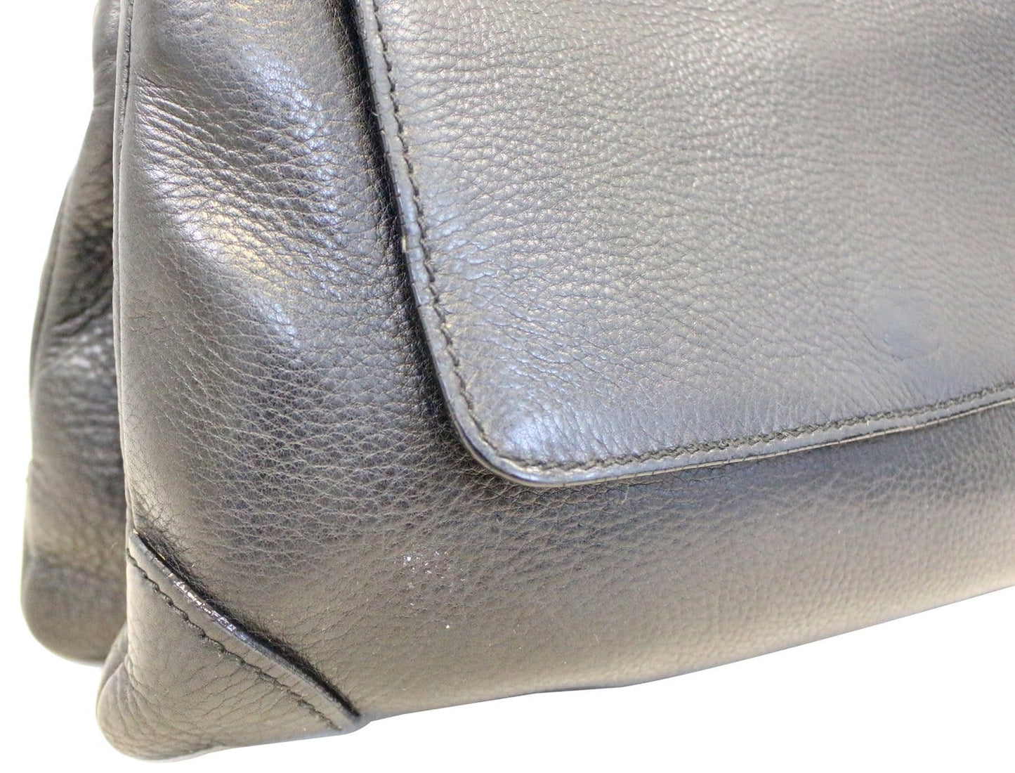 GUCCI Black Leather Satchel Bag