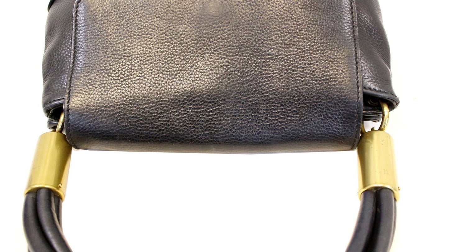 GUCCI Black Leather Satchel Bag