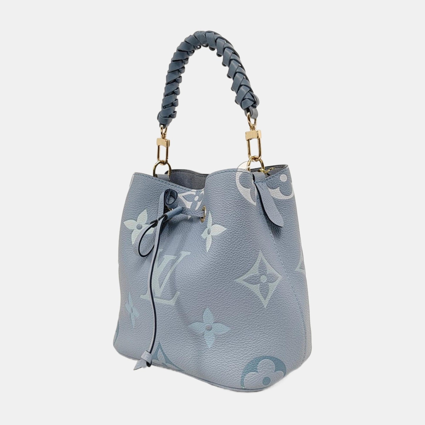 Luxury Women's Handbag | Louis Vuitton Néonoé BB Giant Monogram Blue Leather