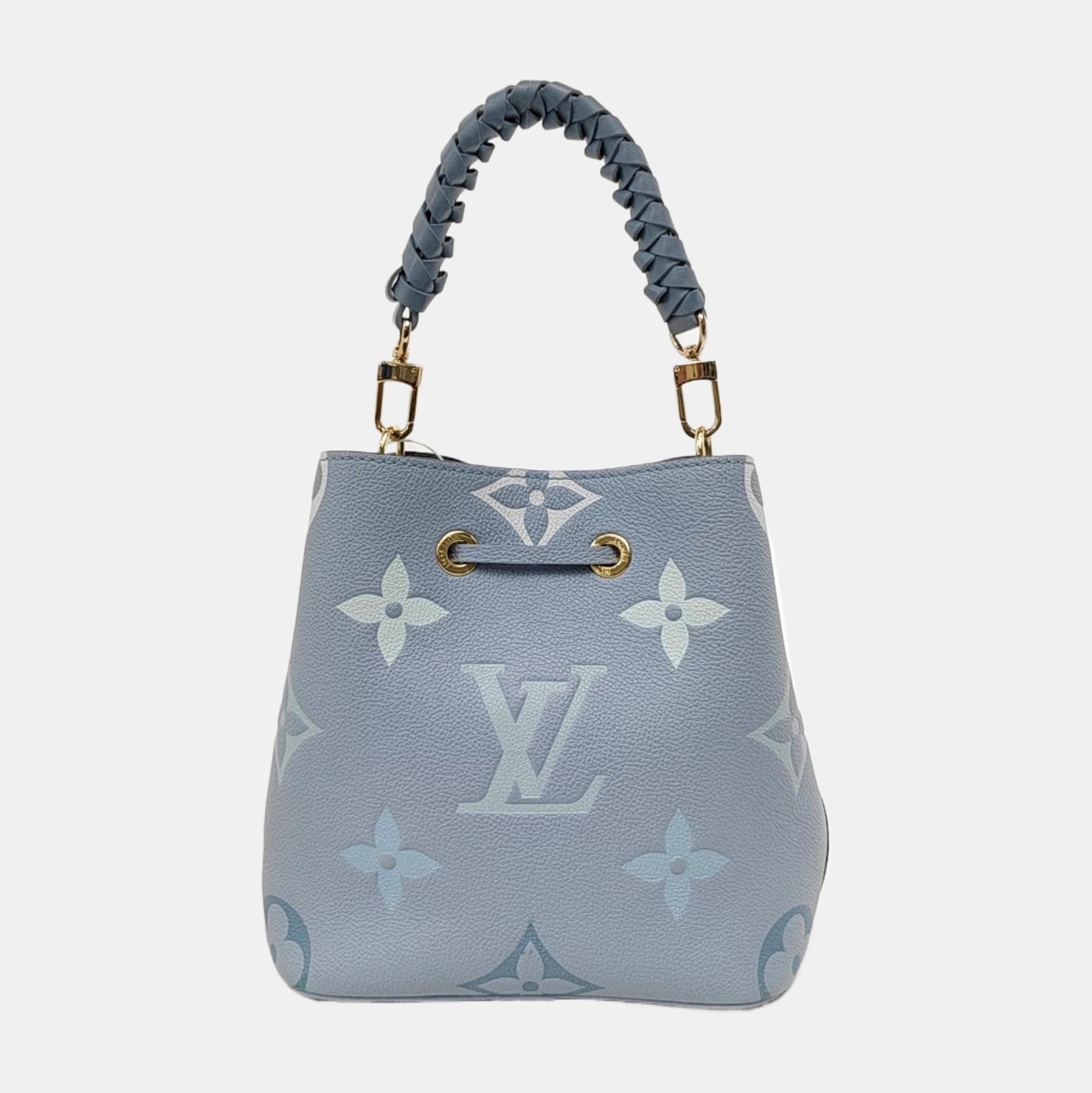 Luxury Women's Handbag | Louis Vuitton Néonoé BB Giant Monogram Blue Leather