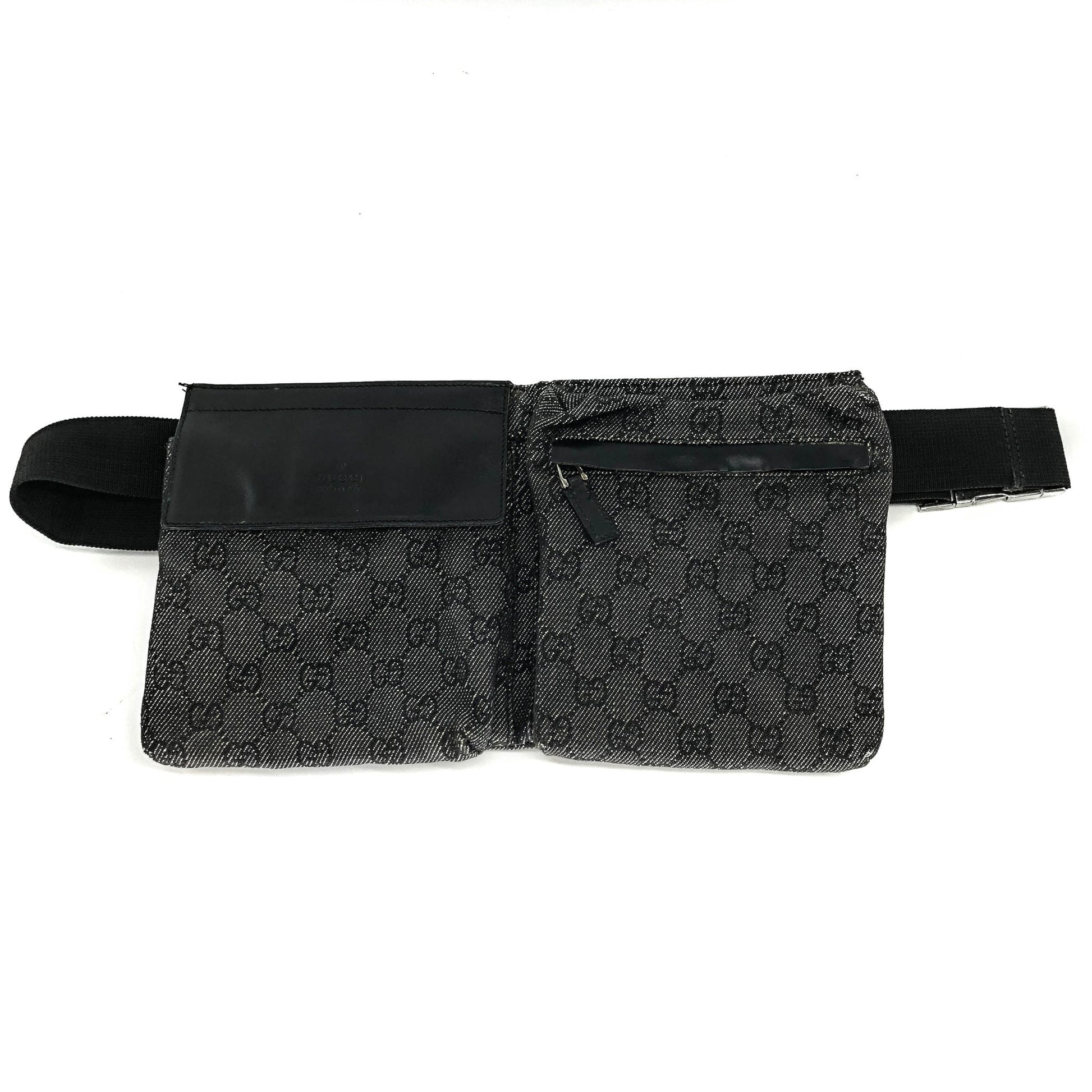 Gucci Monogram Leather Canvas Shoulder Bag