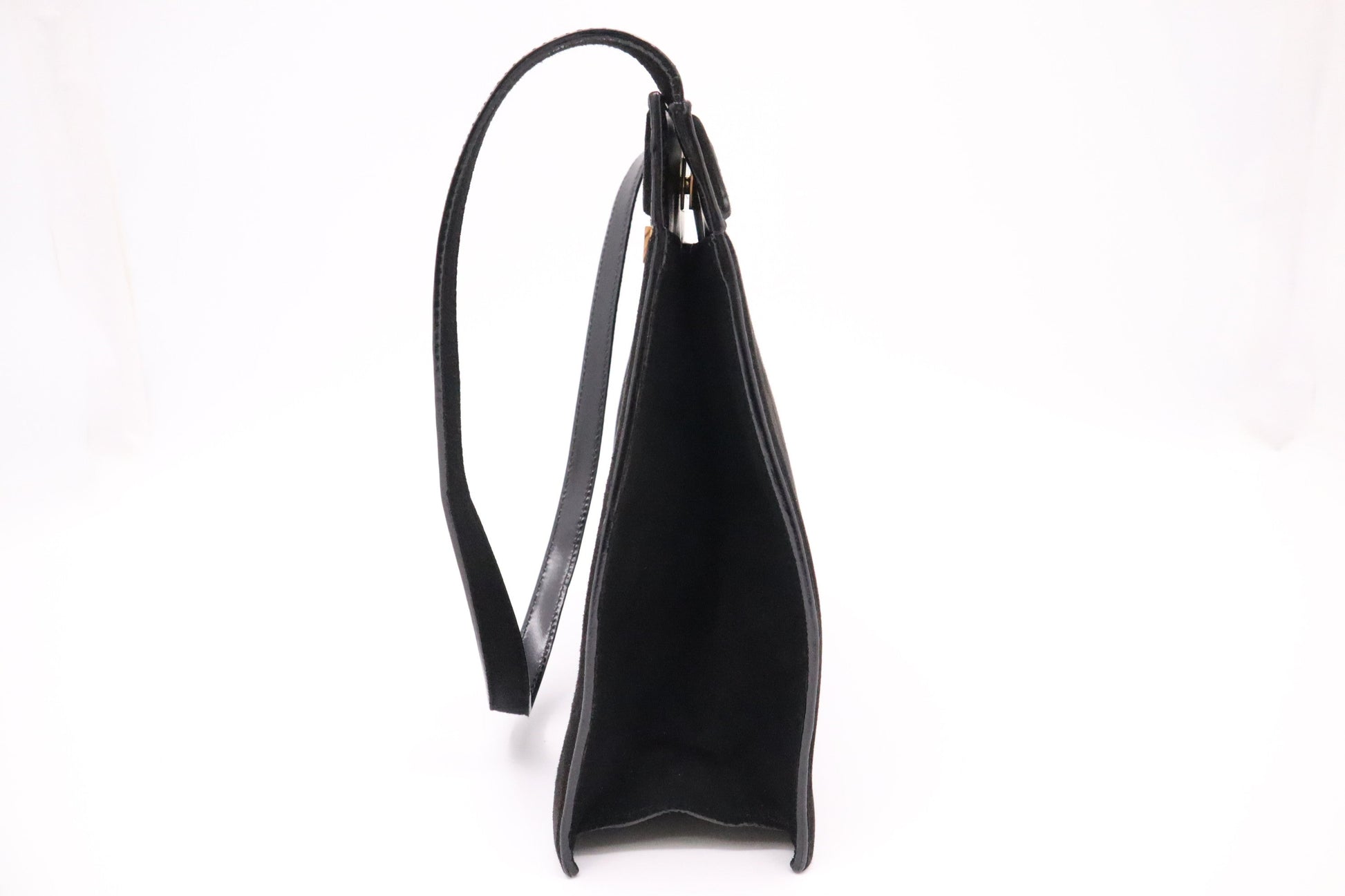 Gucci Shoulder Bag in Black Suede Canvas