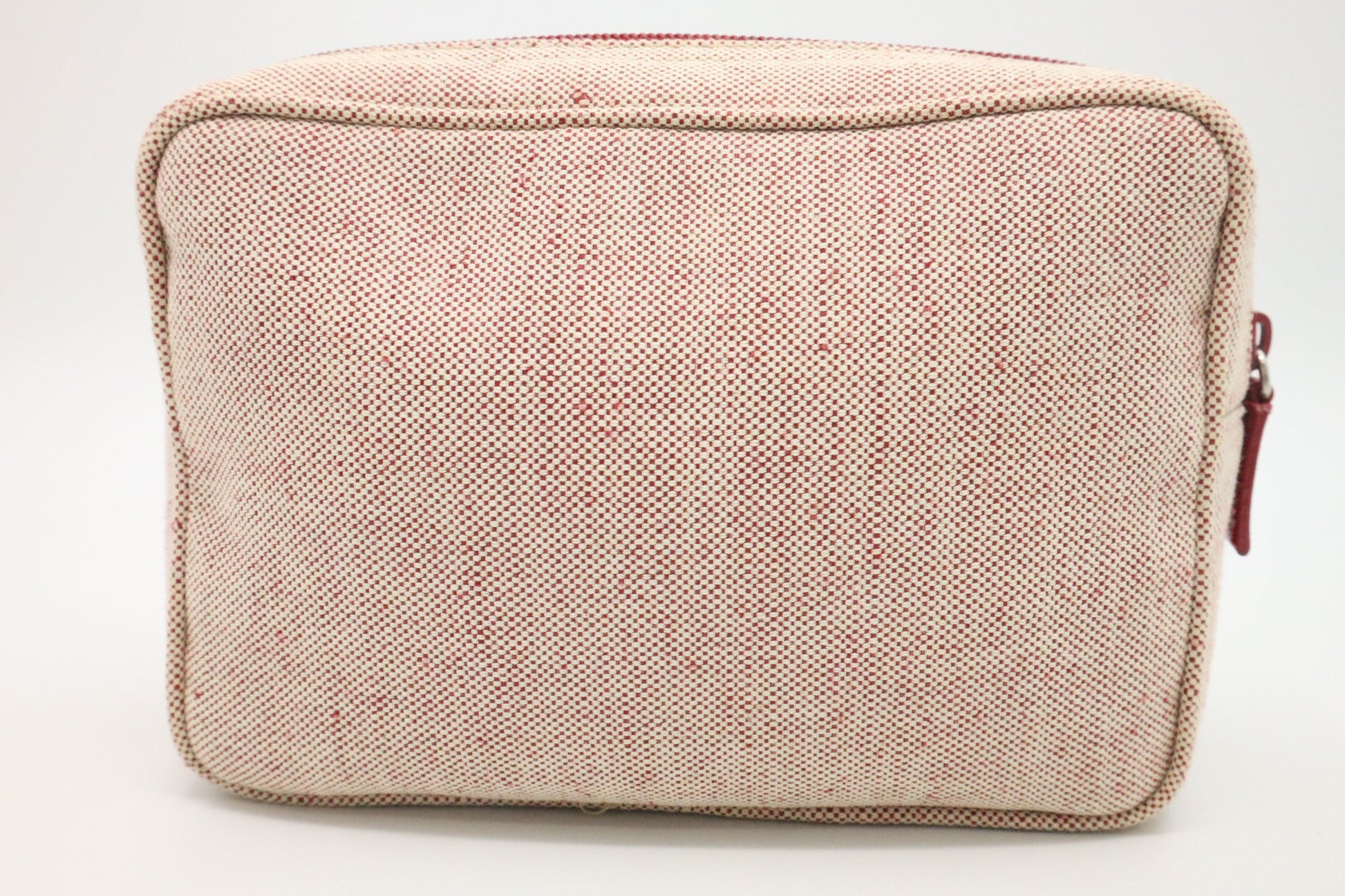 Prada Pouch in Beige and Red Canvas