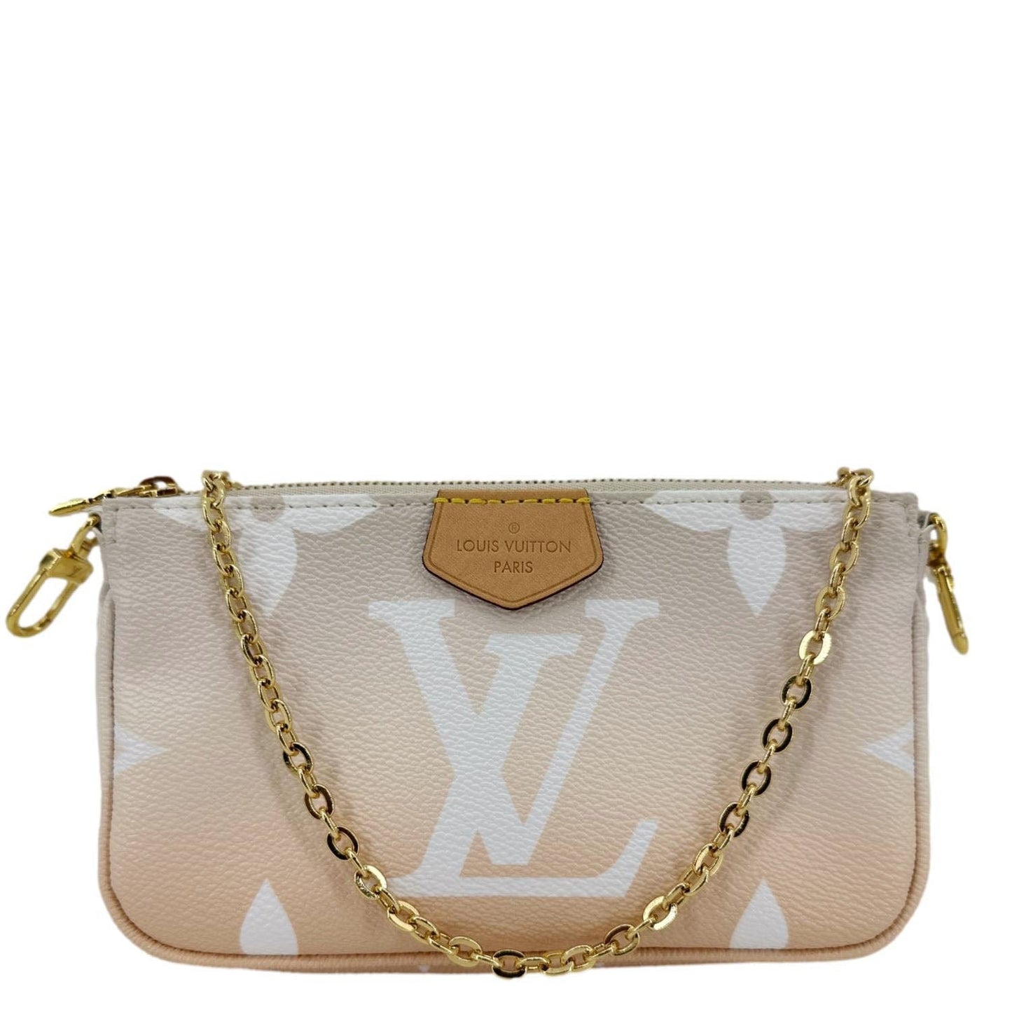 LOUIS VUITTON Multi Pochette Accessories Mini By the Pool Chain Clutch Bag Brume