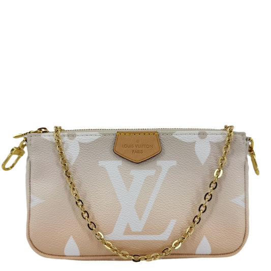 LOUIS VUITTON Multi Pochette Accessories Mini By the Pool Chain Clutch Bag Brume