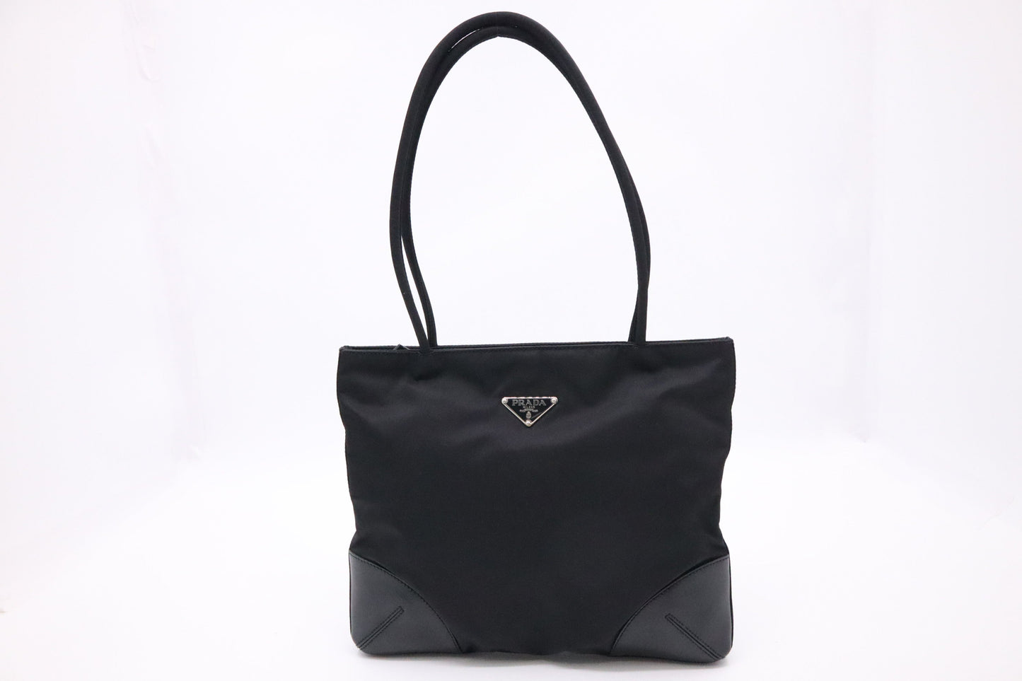Prada Shoulder Bag in Black Nylon Canvas