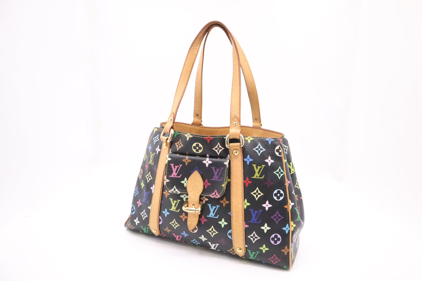 Louis Vuitton Aurelia MM in Black Multicolor Monogram Canvas