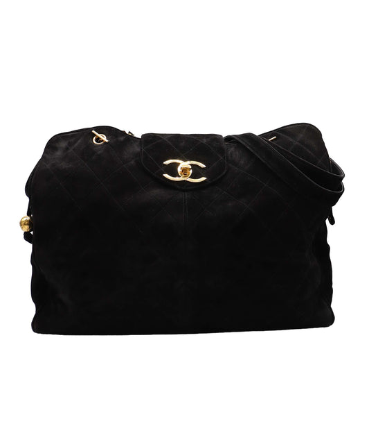 Chanel Black Suede Supermodel Tote DXBS3355