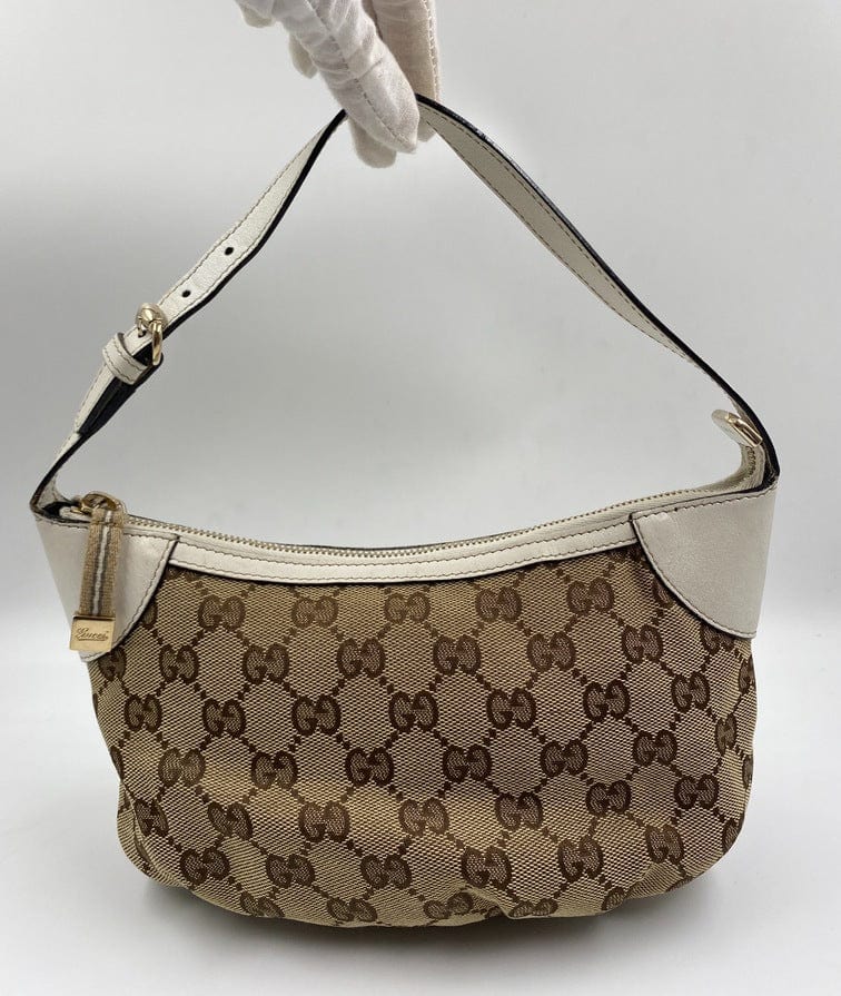 Gucci Leather Canvas Shoulder Bag Style 5