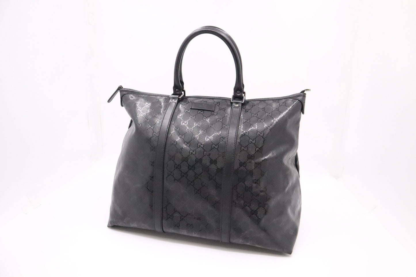 Gucci Boston Bag in Black Imprime Canvas