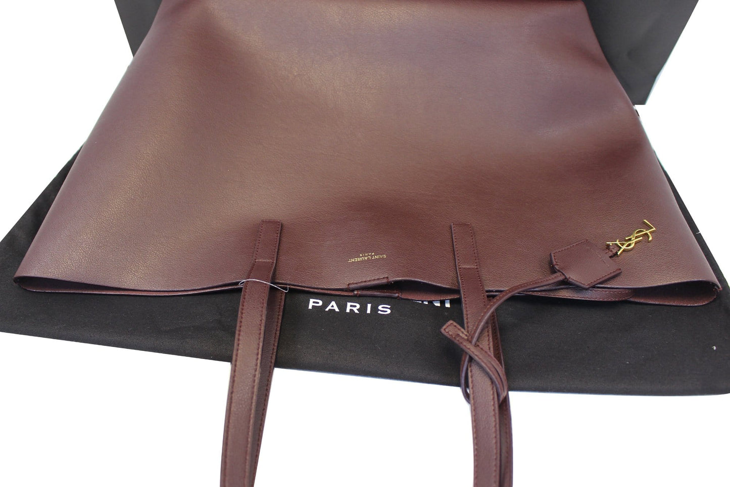 Saint Laurent Black Leather East West Shopping Tote Bag
