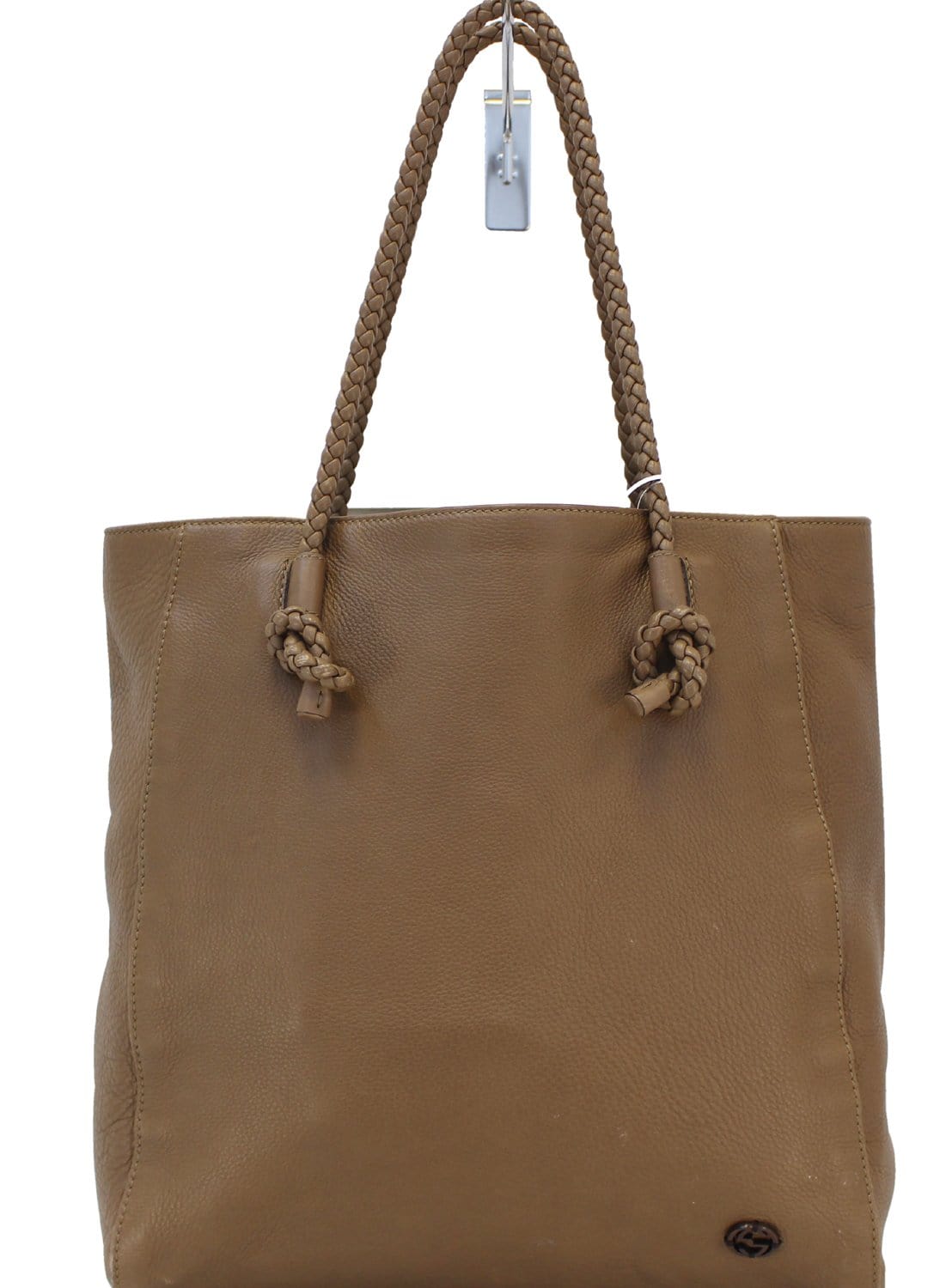 GUCCI 267903 Mesh Hand Leather Brown Tote Bag - Last Call